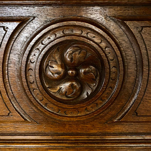 Antique Dark French Oak Cabinets