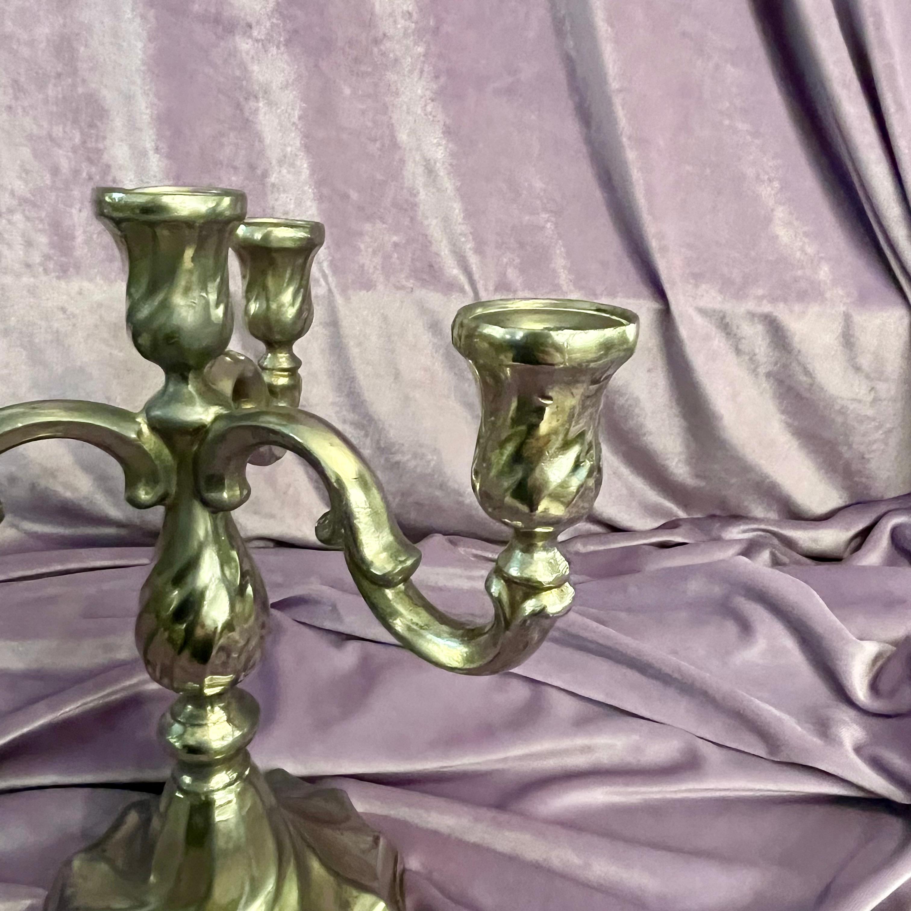 Antique Silver Plated Candelabra