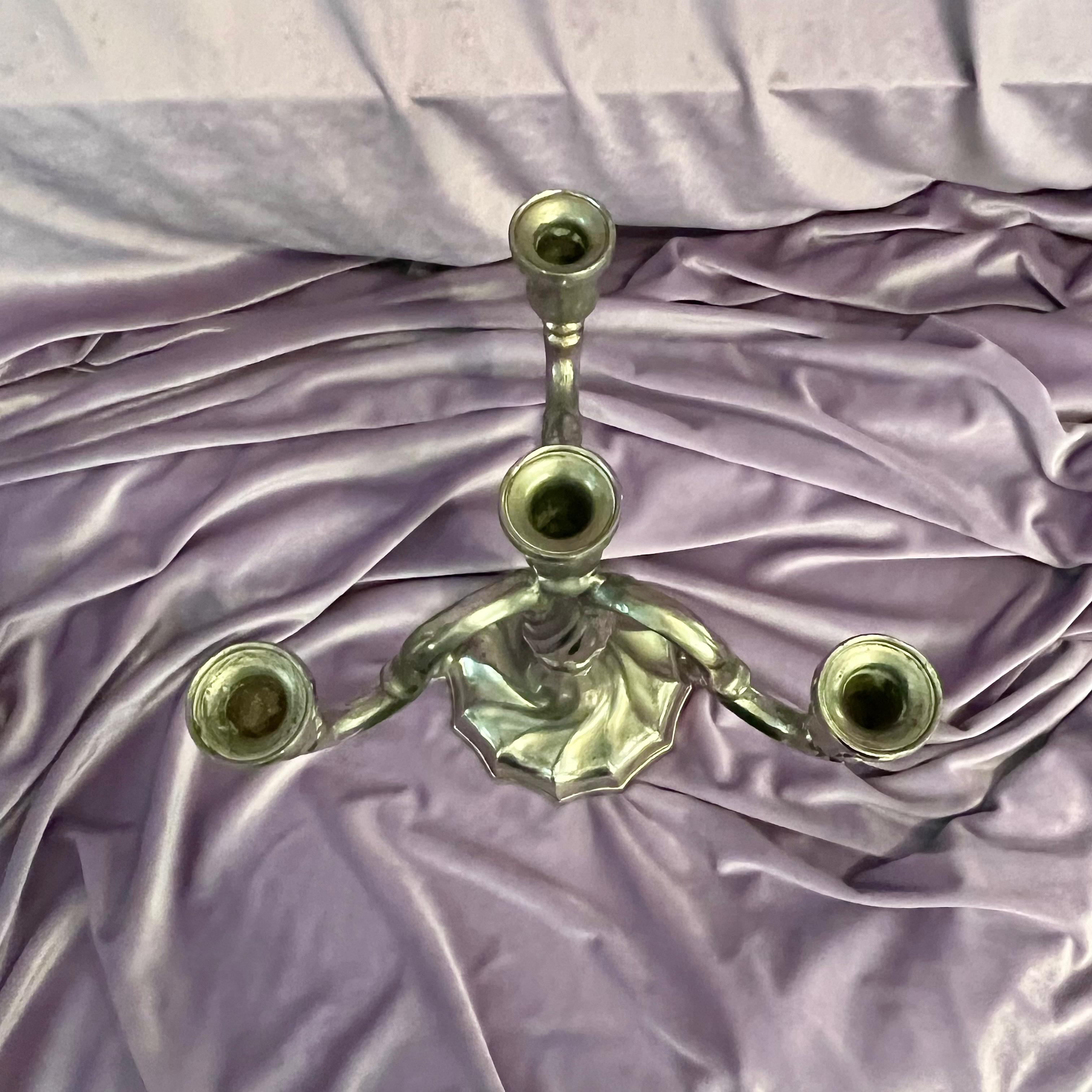Antique Silver Plated Candelabra