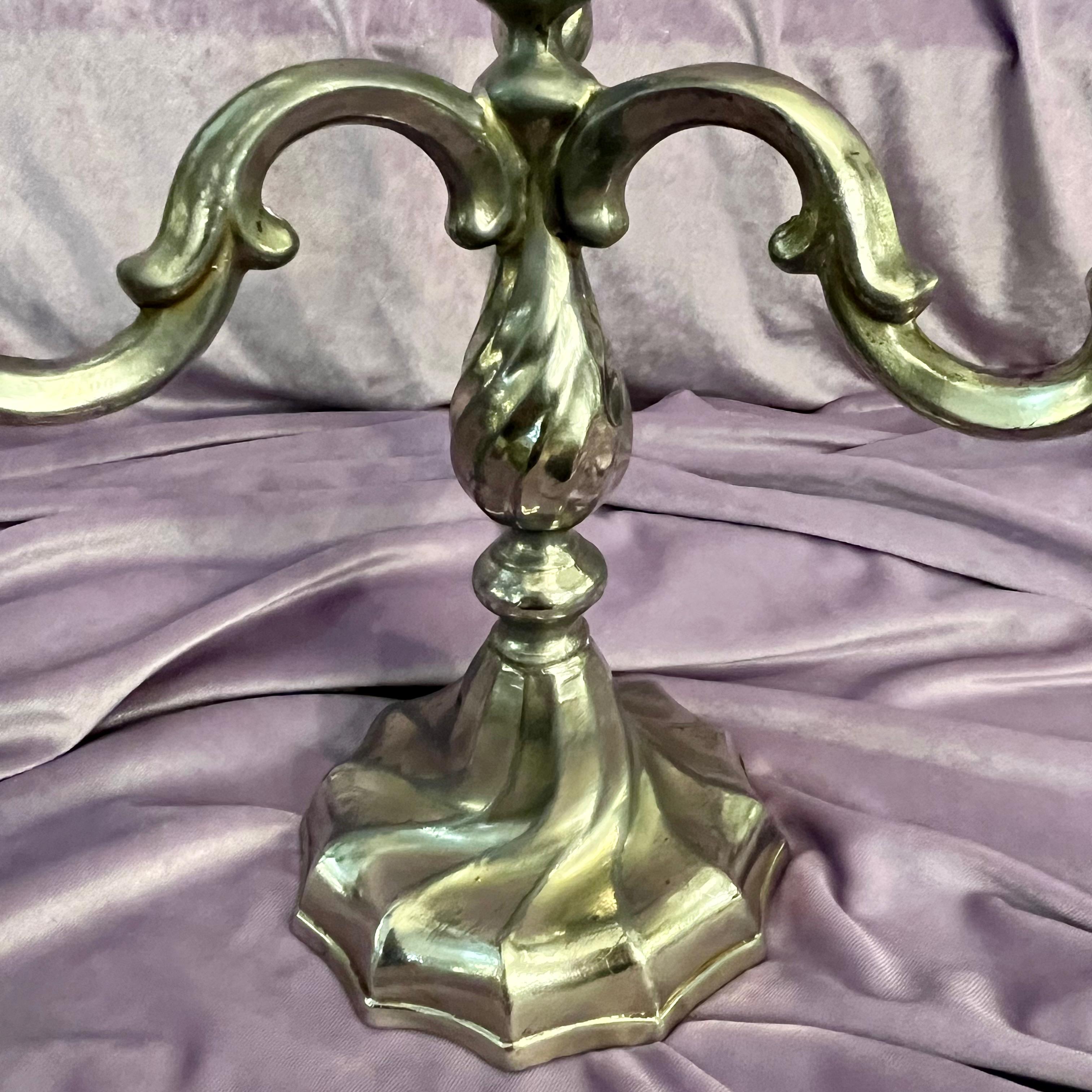 Antique Silver Plated Candelabra