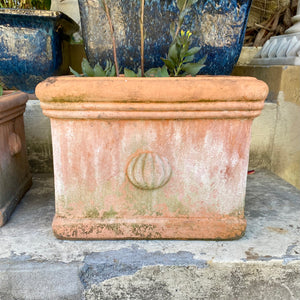 Aged Italian Style Square Terracotta Planters - SOLD