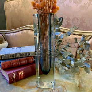 Beautiful Square Art Deco Glass Vase