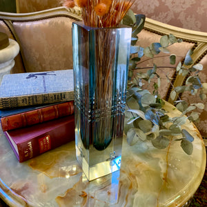 Beautiful Square Art Deco Glass Vase