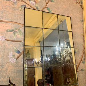 Beautiful Aged Paneled Ballroom Mirror