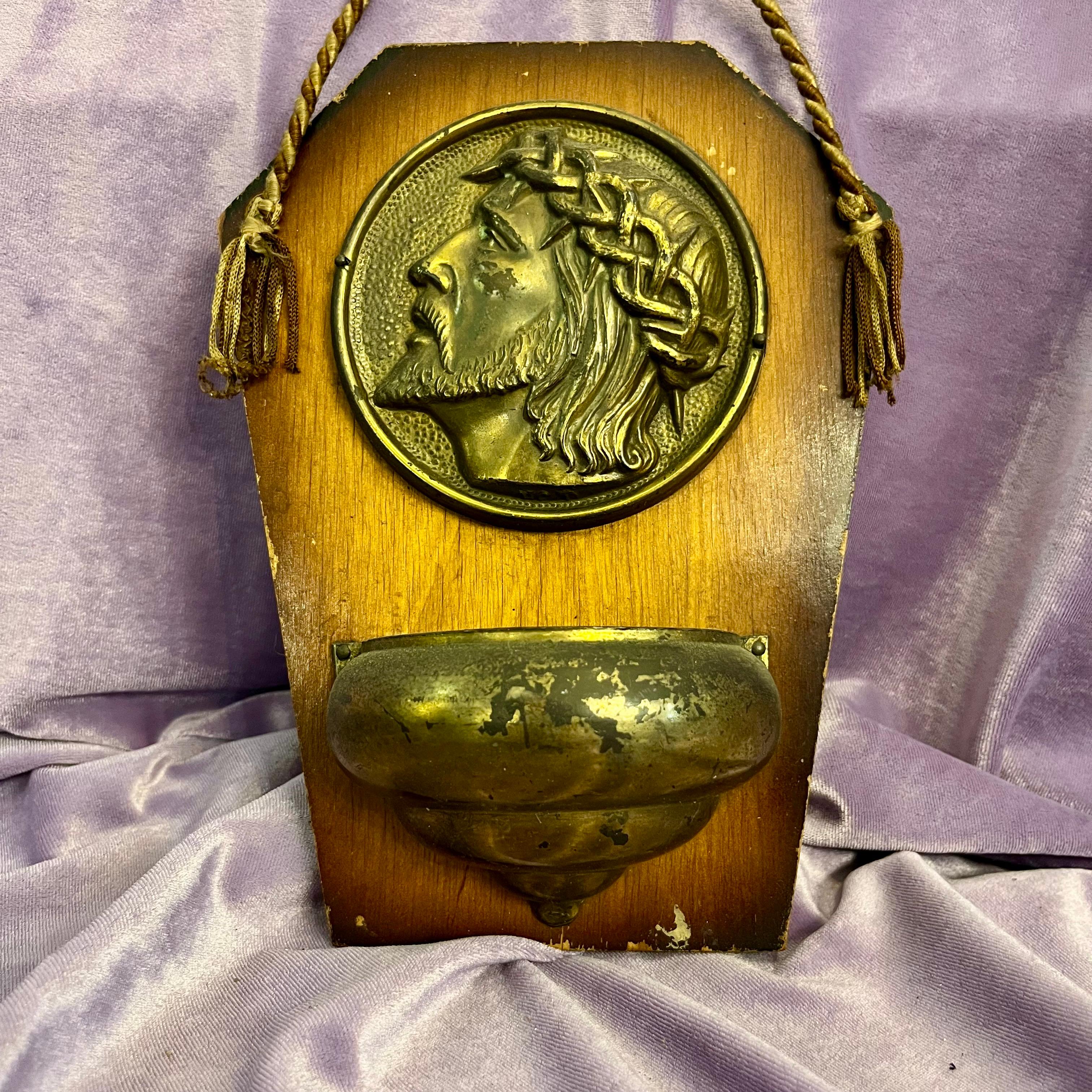 Christ Relief Holy Water Stoup