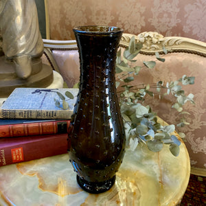 Divine Large Black Embossed Murano Vase - SOLD