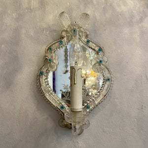 Antique Mirrored Murano Wall Sconce