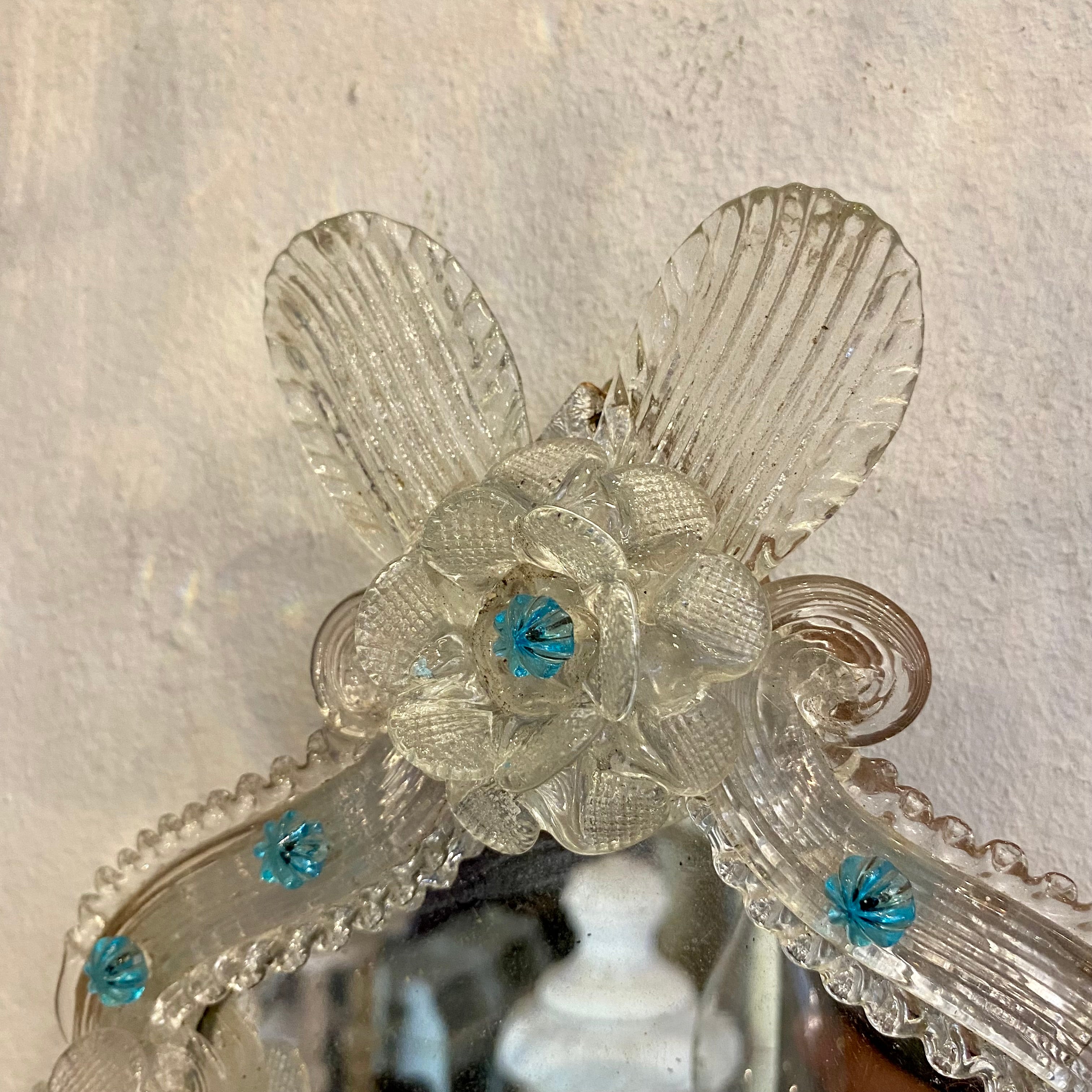 Antique Mirrored Murano Wall Sconce