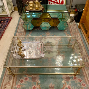 Vintage 9 Carat Gold Plated Coffee Table