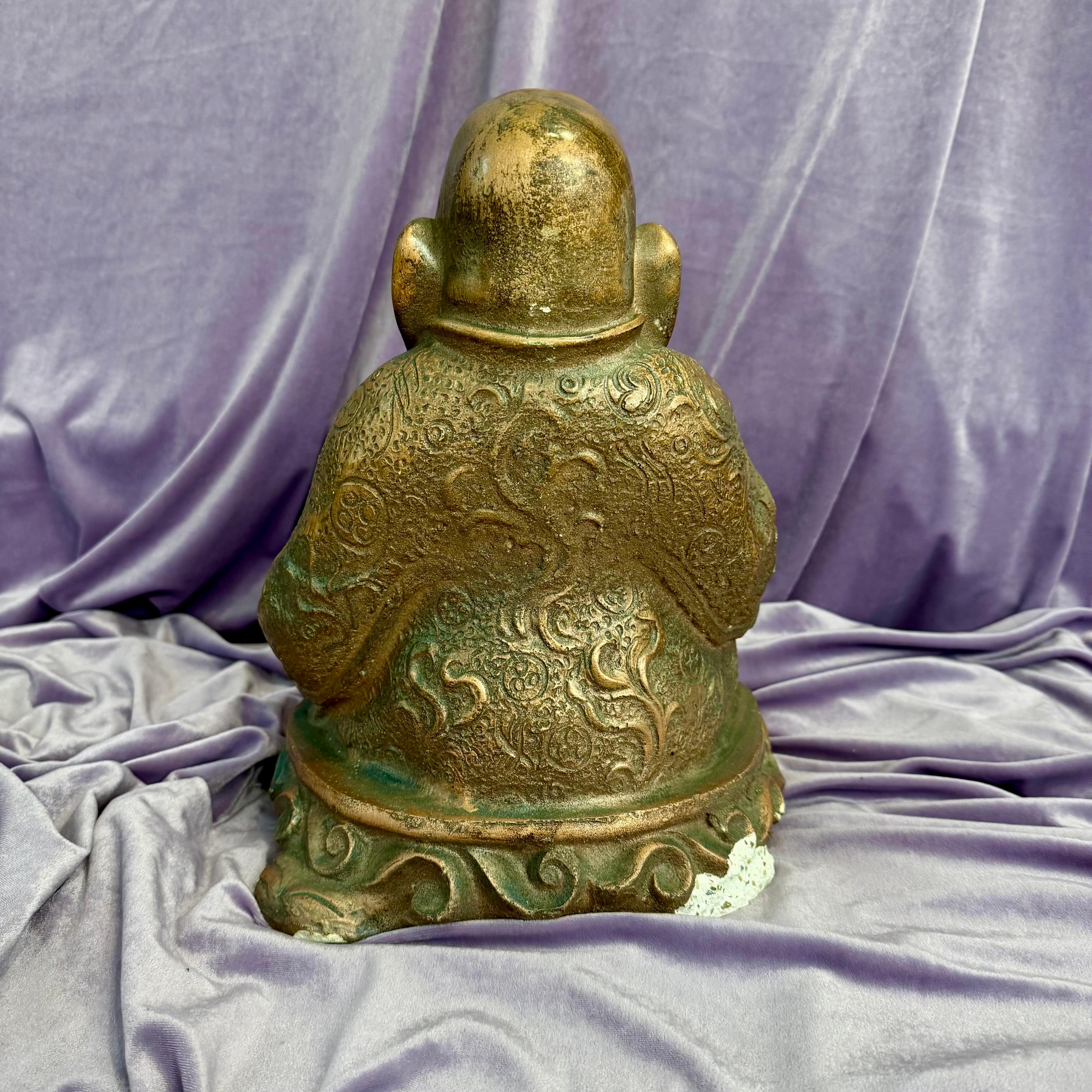 Happy Buddha Statue with Copper Finish