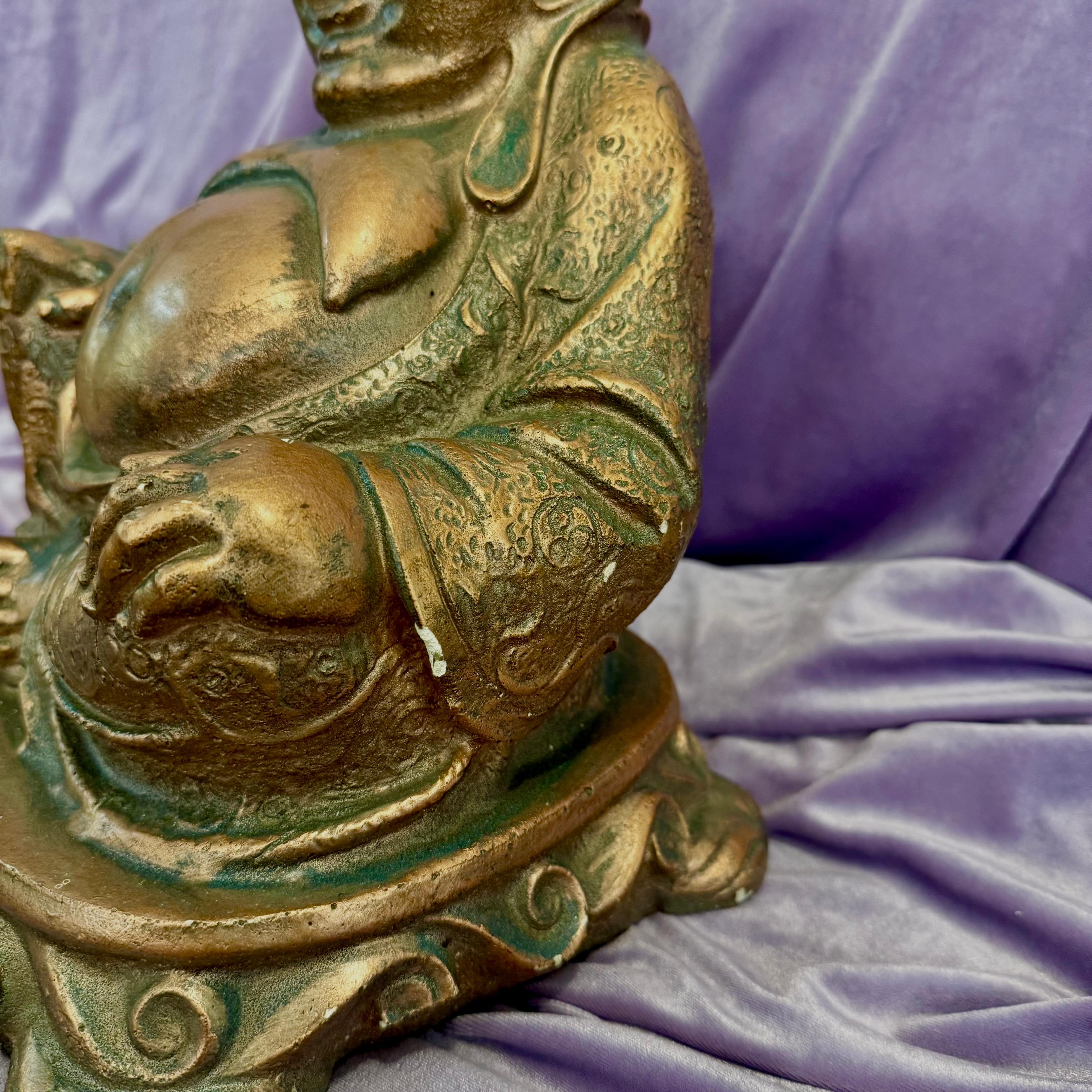 Happy Buddha Statue with Copper Finish