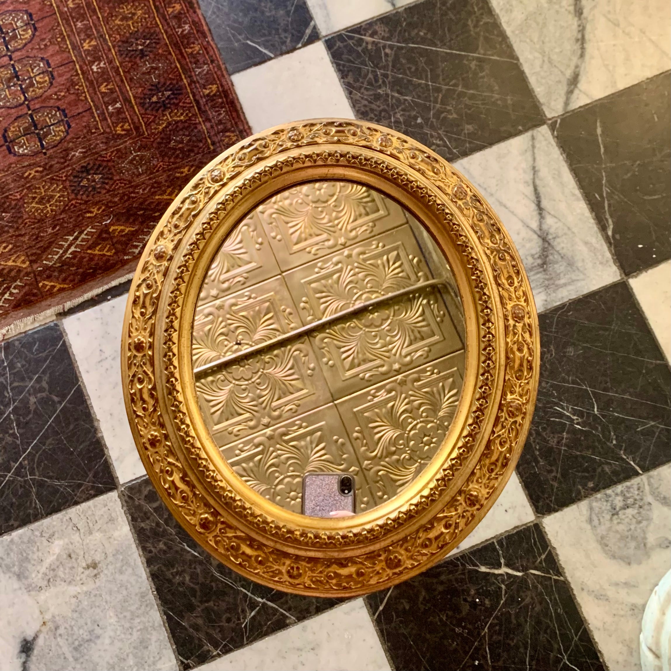 Pretty Antique Gilt Gold Mirror