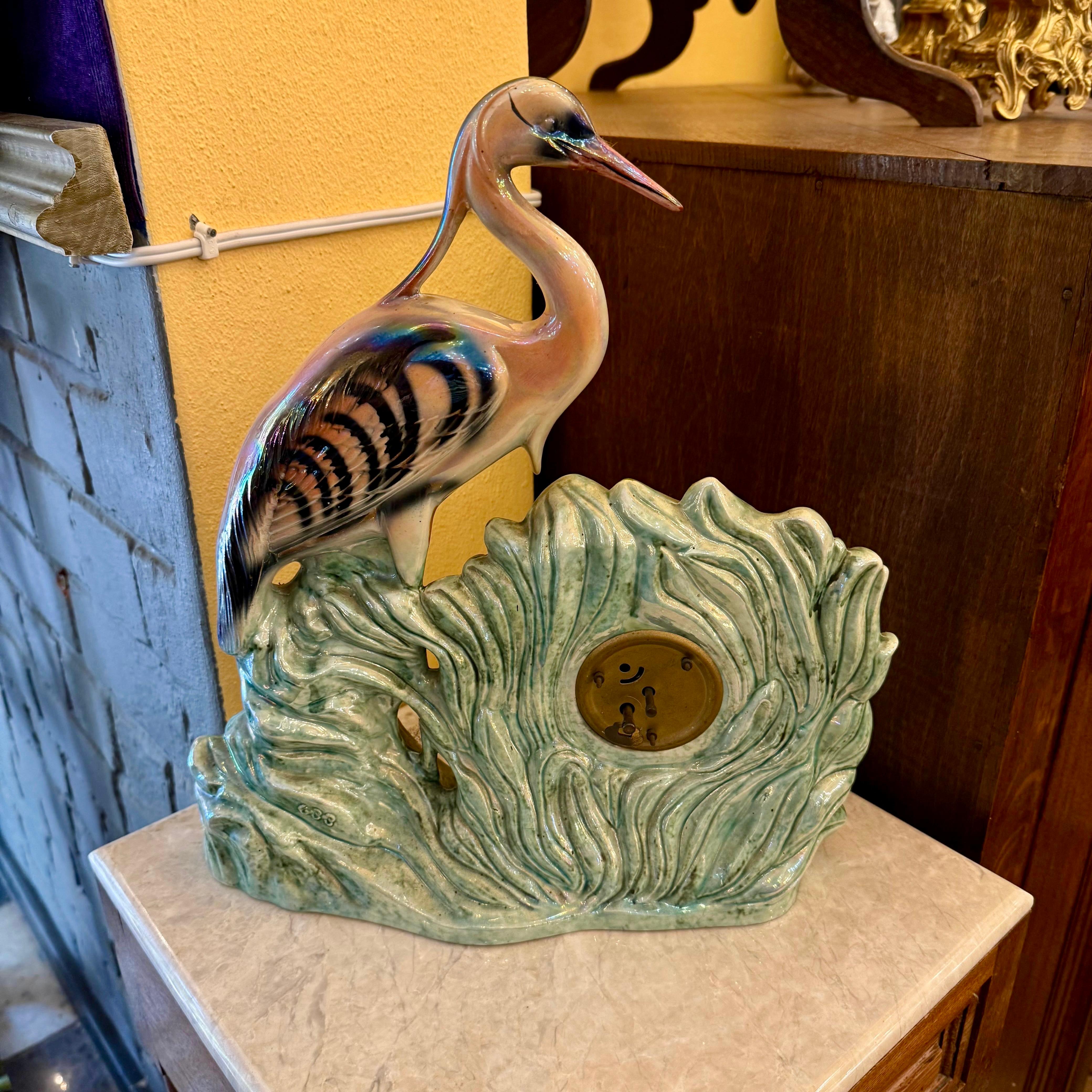 Stunning Mid-Century Modern Glazed Ceramic Clock - SOLD