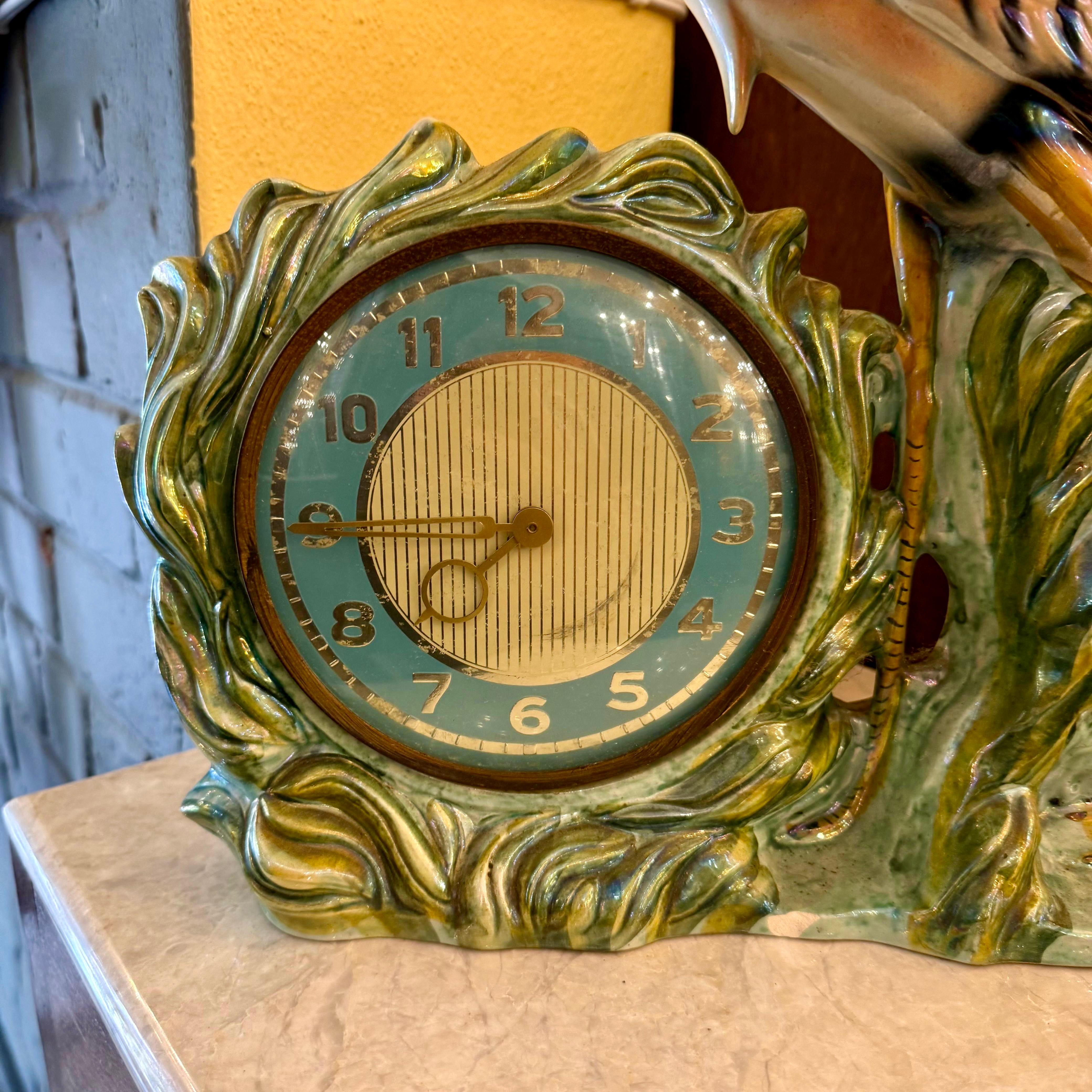 Stunning Mid-Century Modern Glazed Ceramic Clock - SOLD
