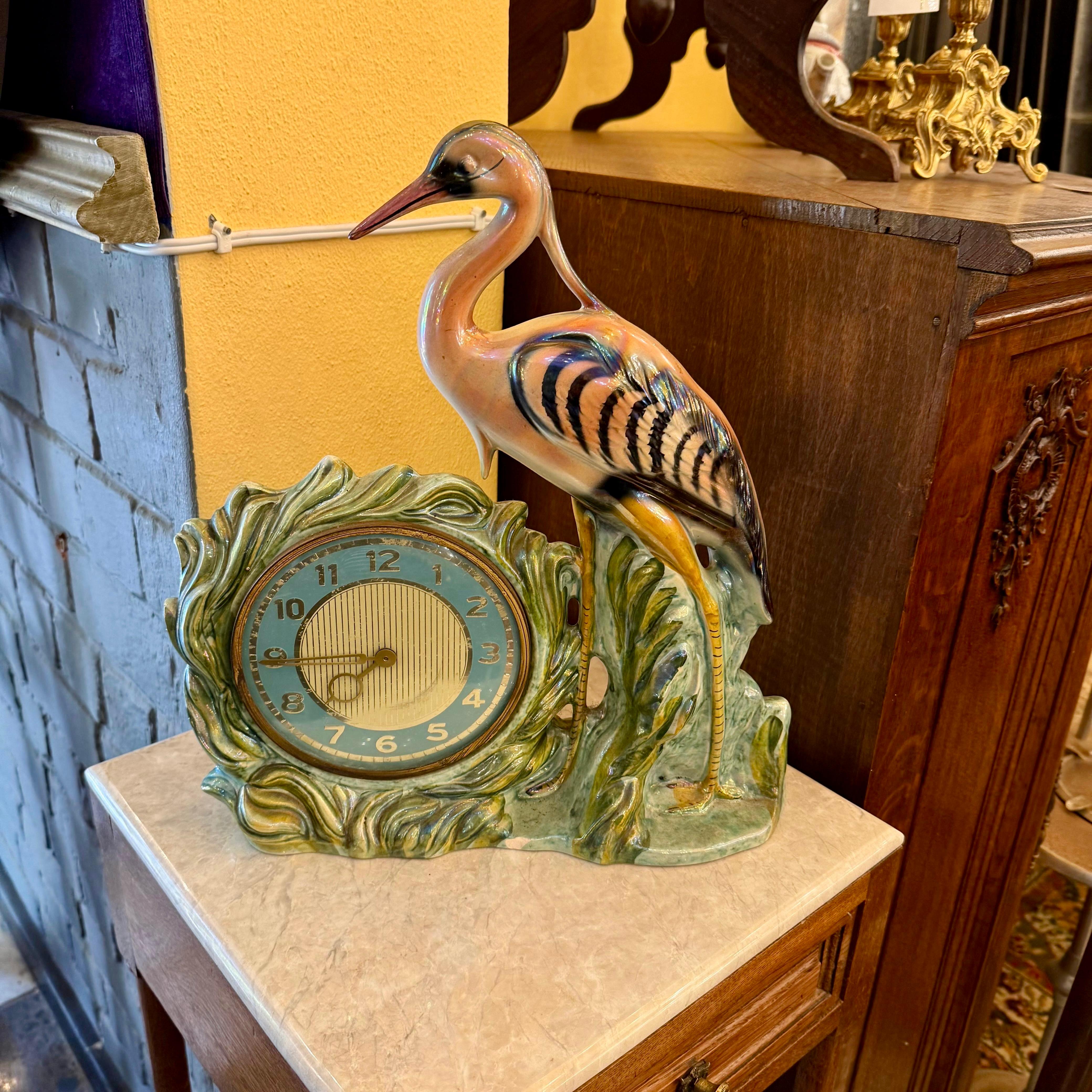 Stunning Mid-Century Modern Glazed Ceramic Clock - SOLD