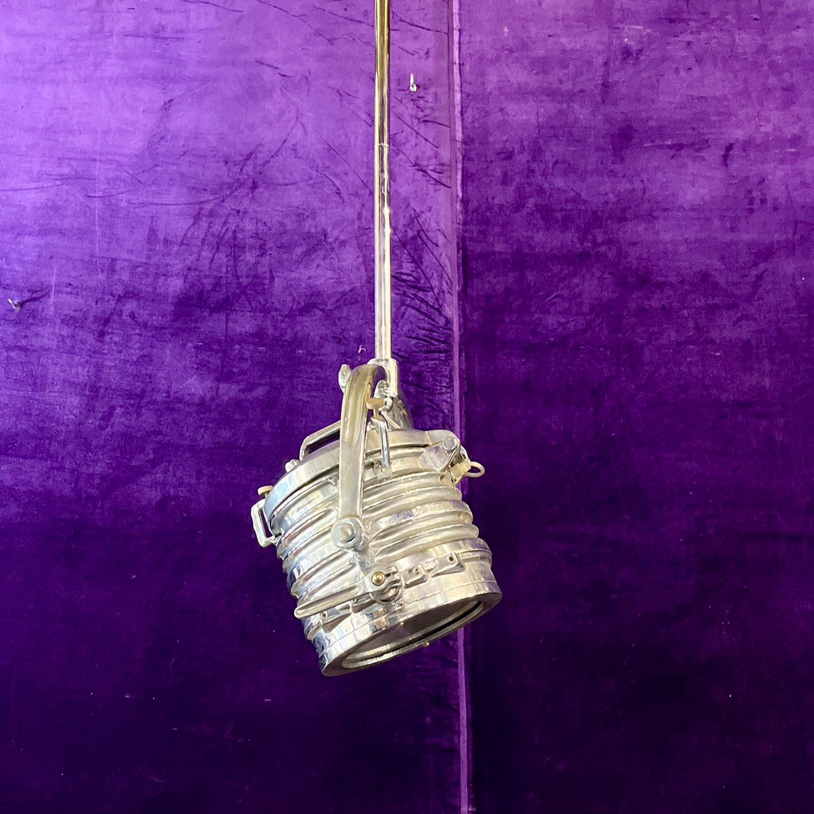 Vintage Chrome Film Pendant Light