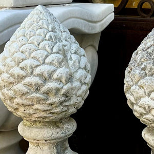 Beautiful Pair of Pinecone Finials