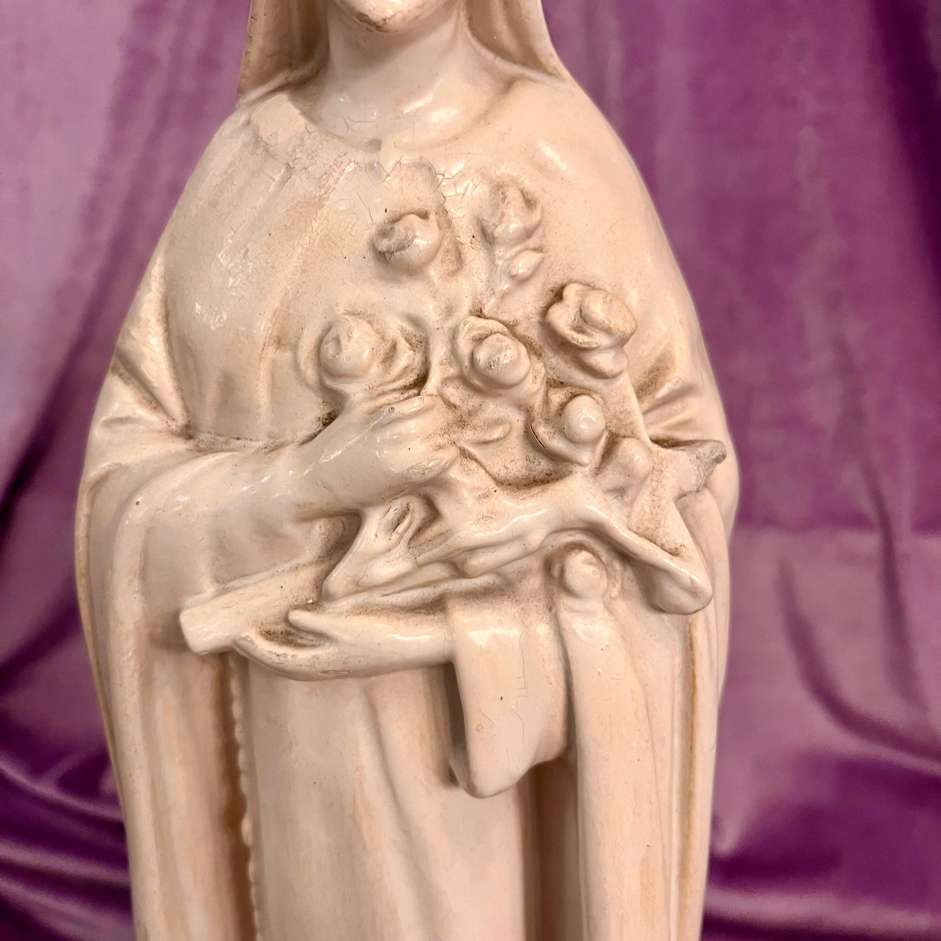 Antique Statuette of French saint. St Therese of Lisieux