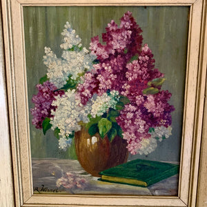 Sweet Floral Oil Painting by R. Wessel - SOLD