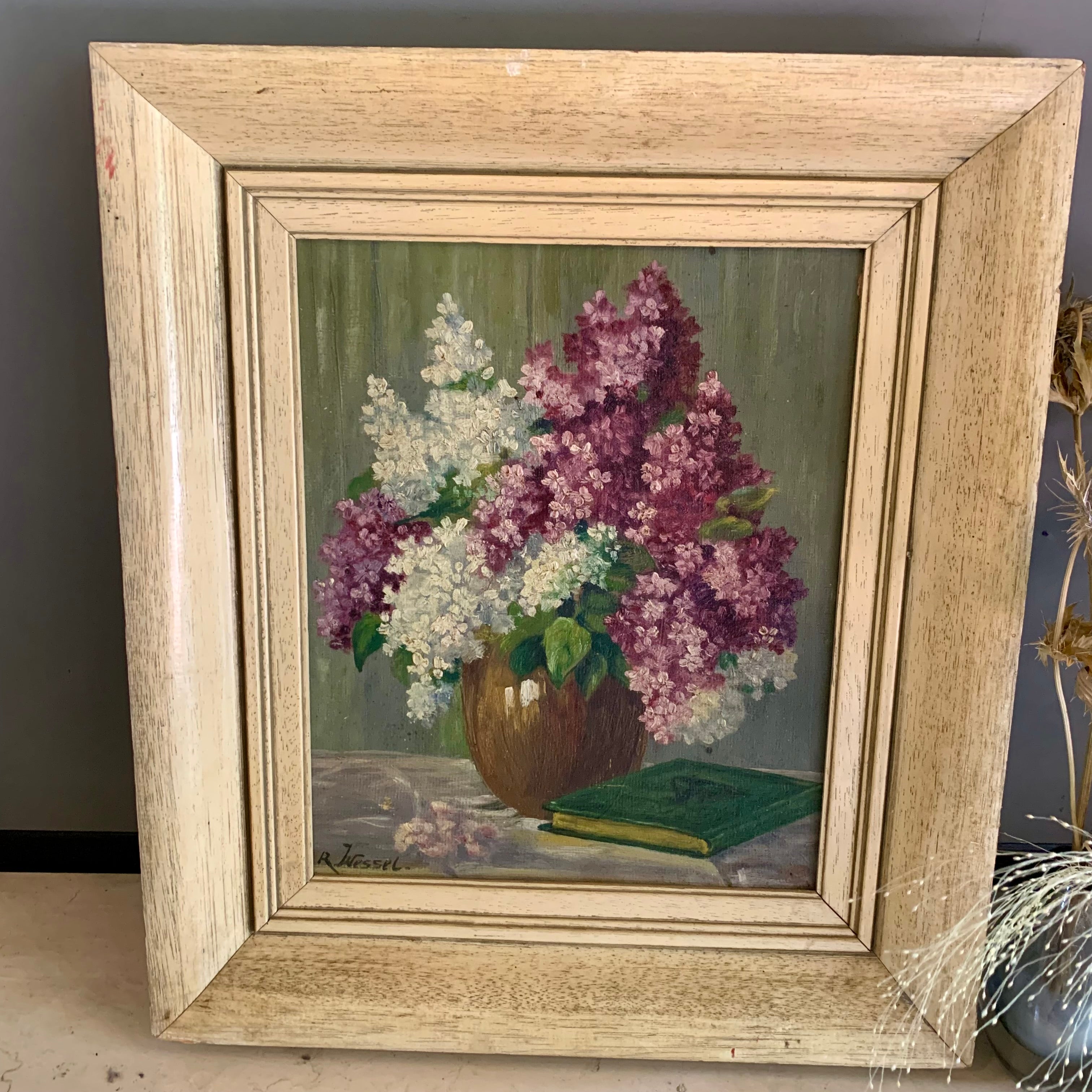 Sweet Floral Oil Painting by R. Wessel - SOLD