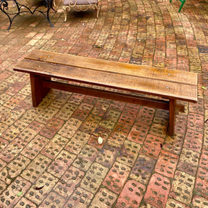 Antique Oak Church Bench