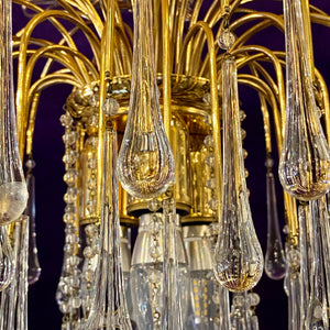 Stunning 1960's Chandelier Attributed to Venini