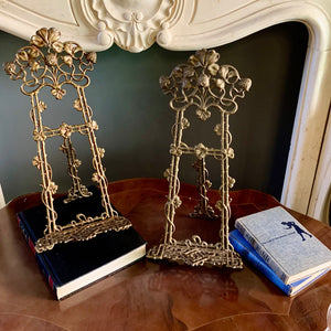 Antique Decorative Cast Iron Book Holders