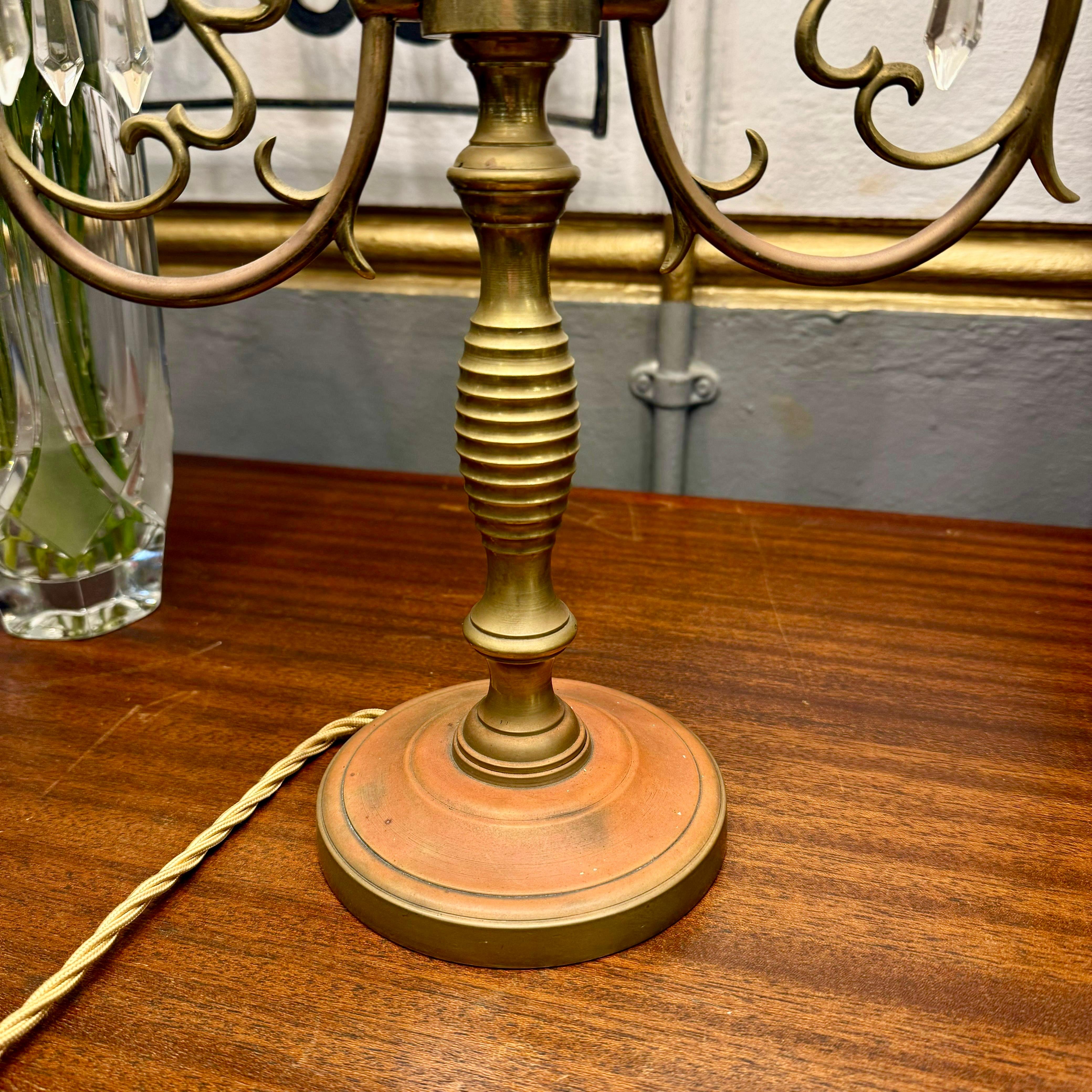 Antique Brass Table Candelabra