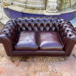 Gorgeous Dark Leather Chesterfield