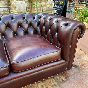 Gorgeous Dark Leather Chesterfield