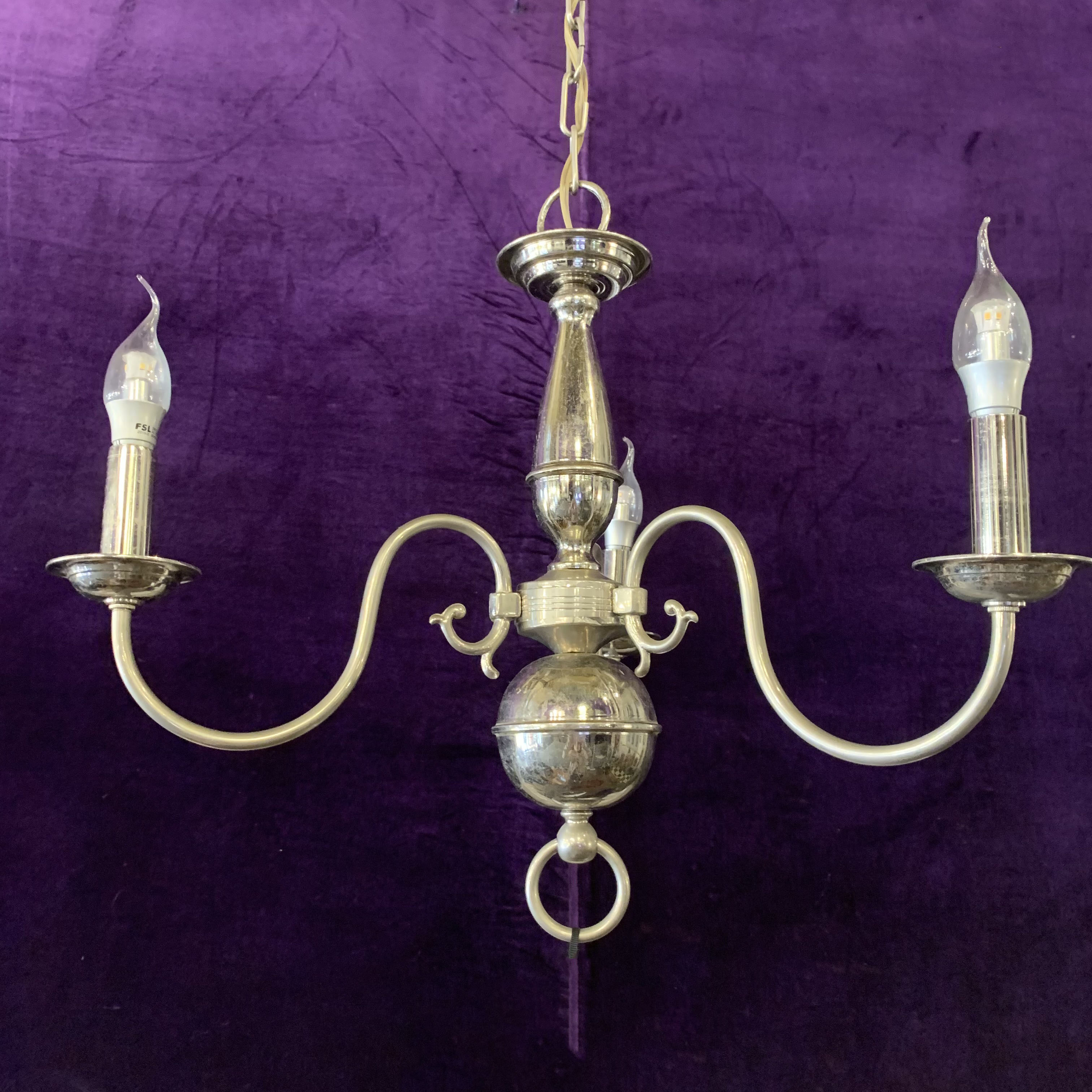 Antique Nickel Flemish Chandelier