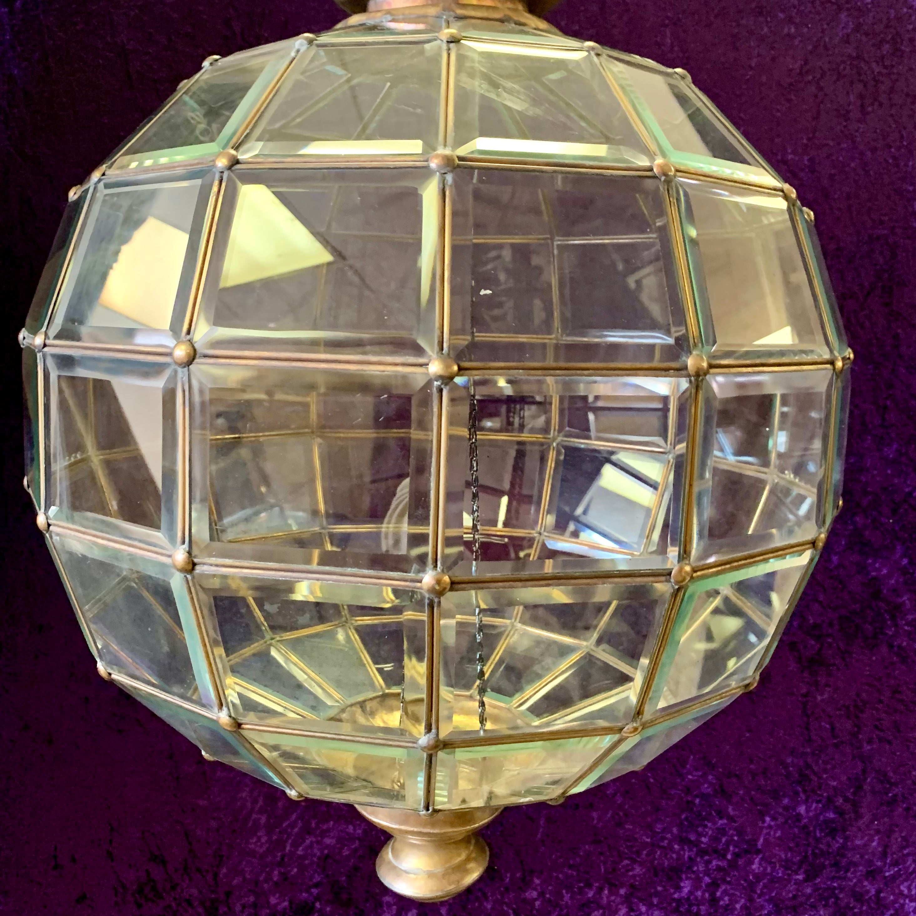 Large Aged Bubble Lantern