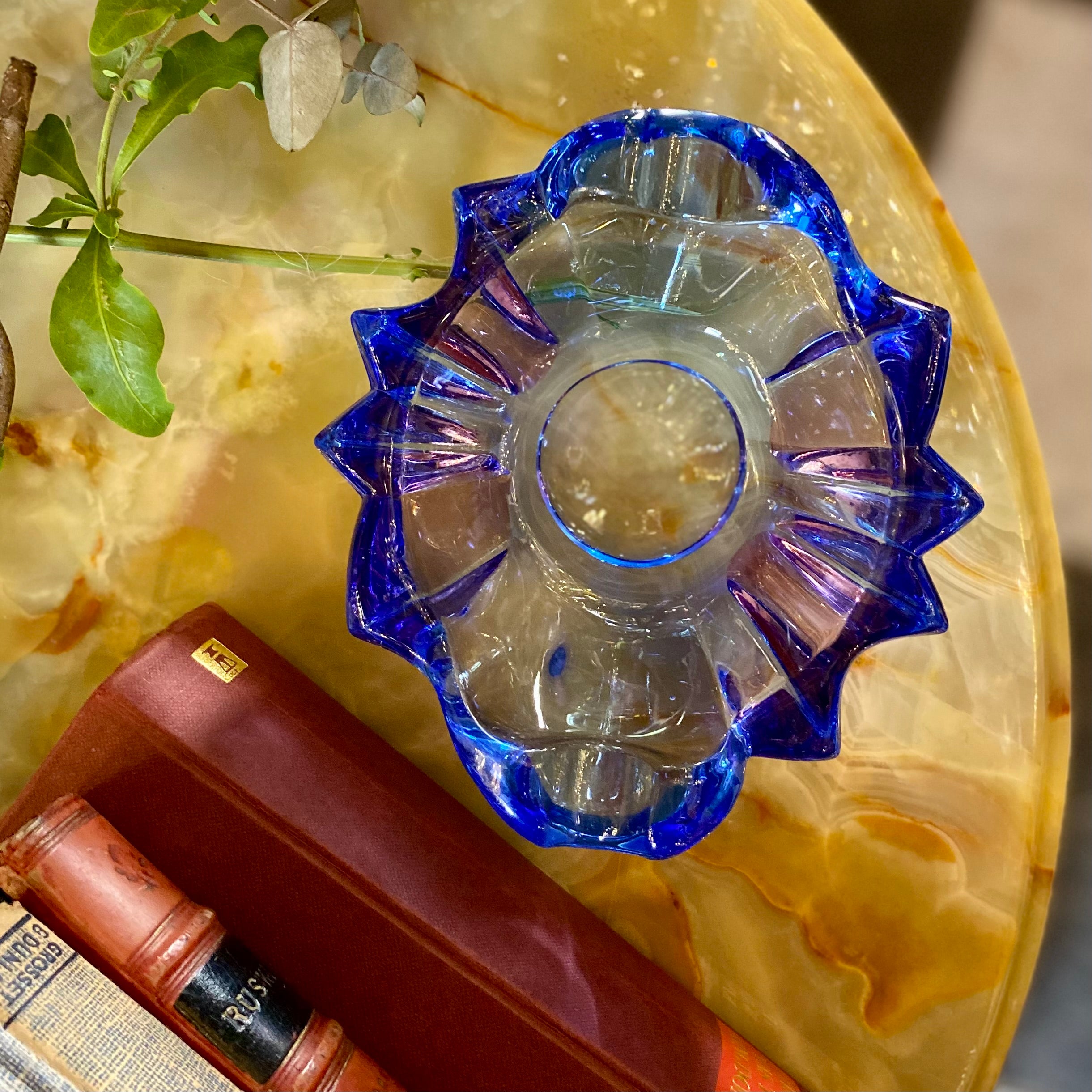 Vintage Royal Blue Murano Ashtray