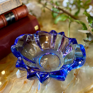 Vintage Royal Blue Murano Ashtray