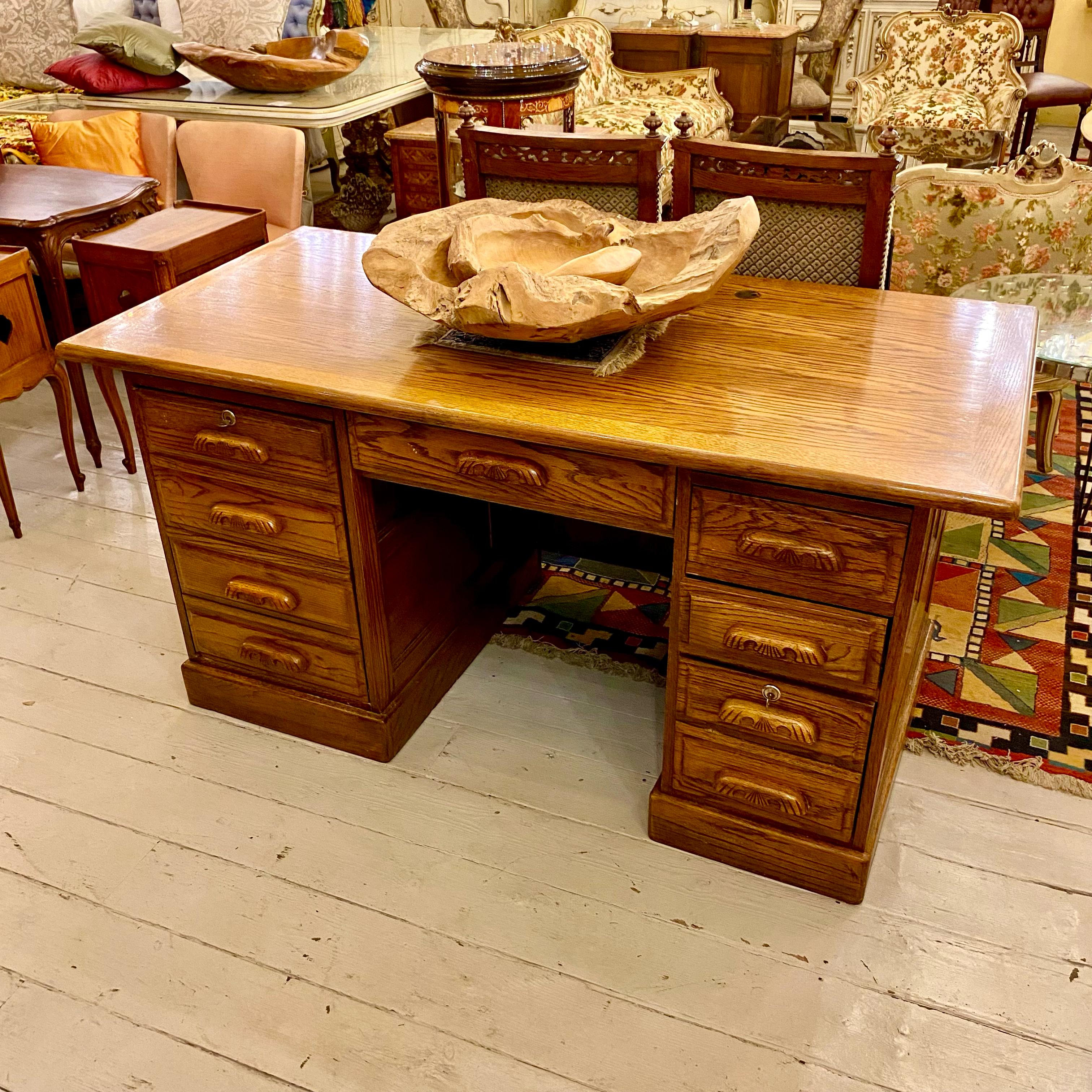 Sizable and Sturdy Antique Desk