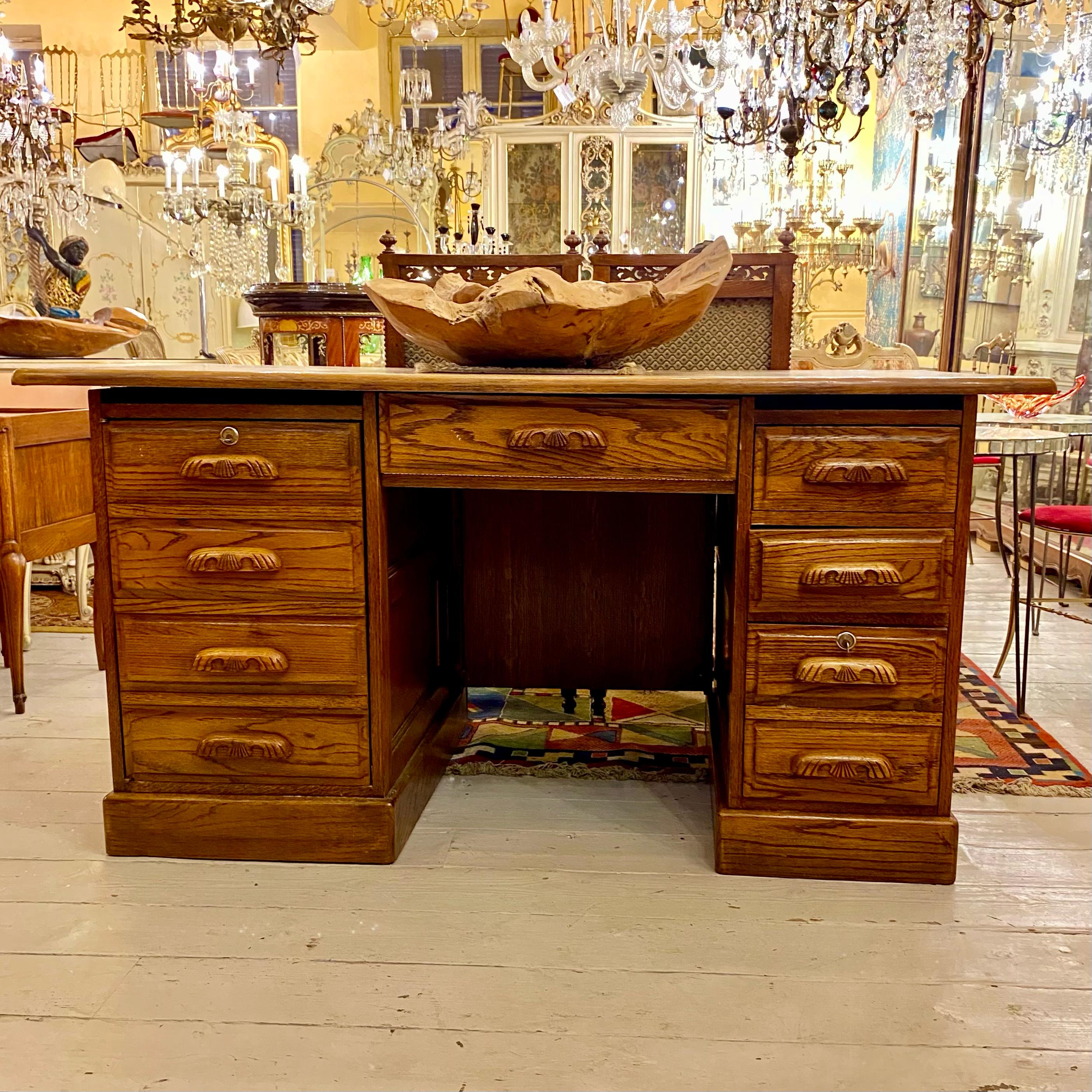 Sizable and Sturdy Antique Desk