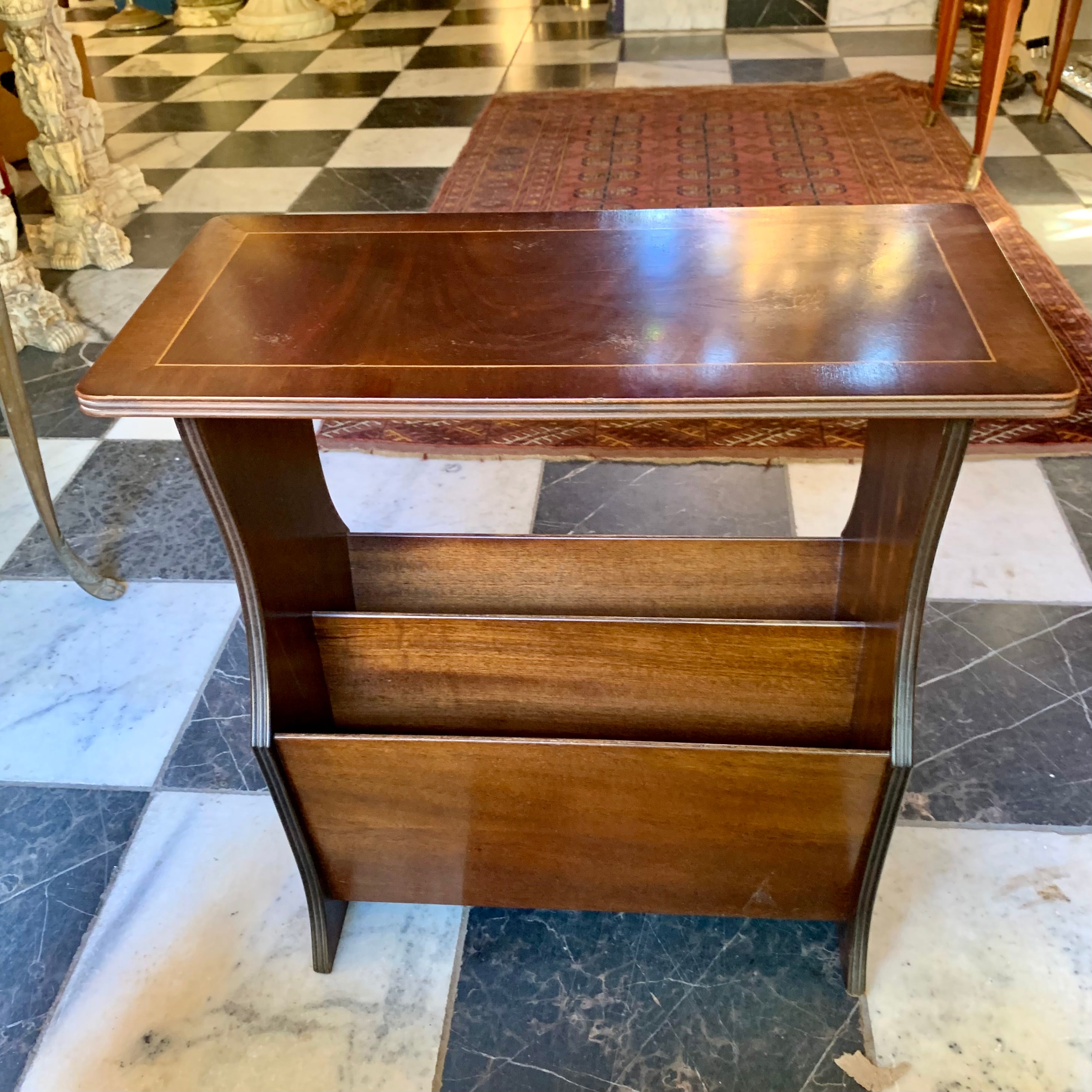 Antique Oak Magazine Stand