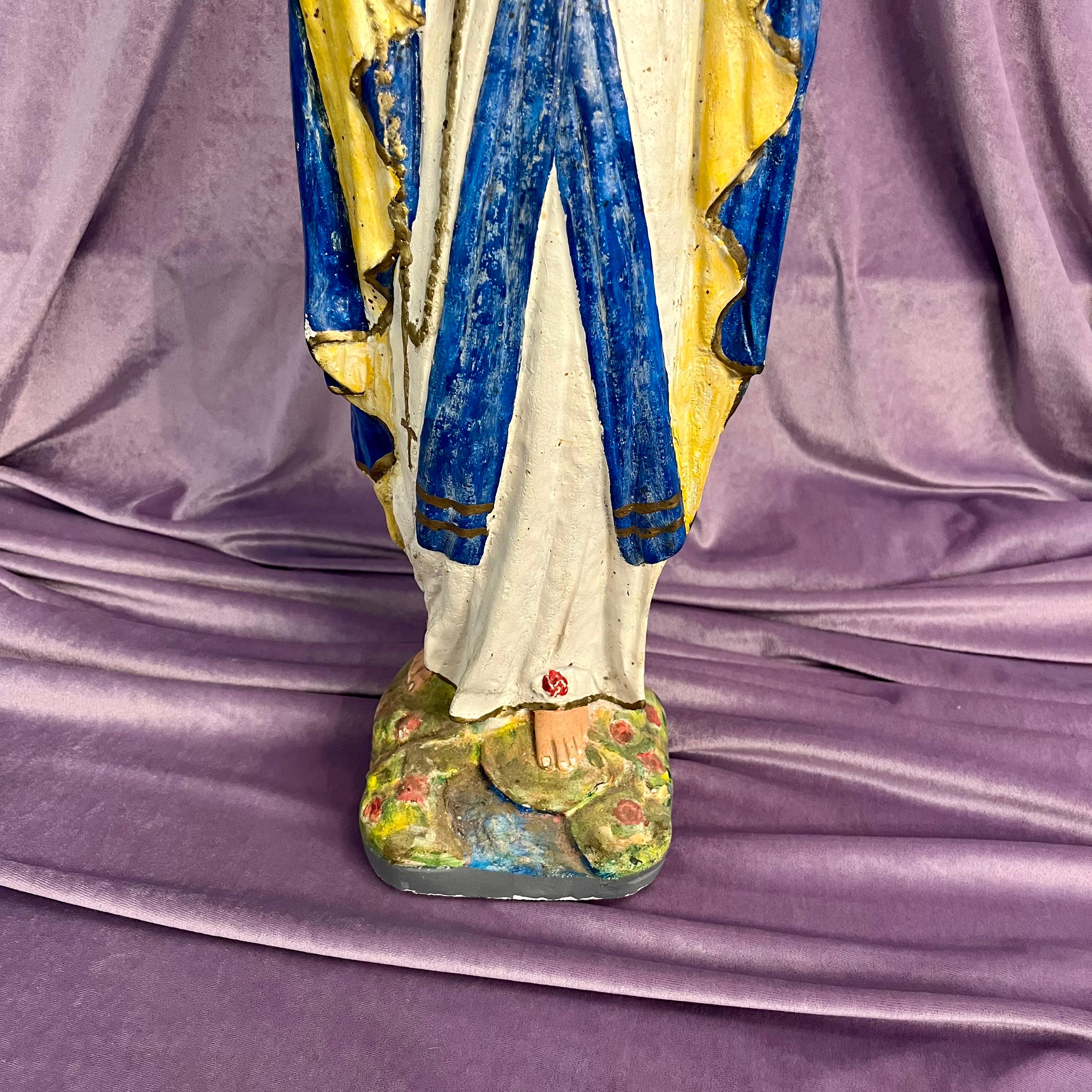 Vivid Vintage Statue of Mother Mary