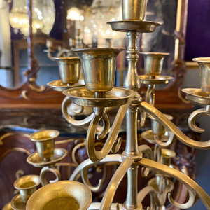 Large Antique Brass Candelabra