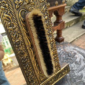 Antique Cast Brass Shoe Polishing Mirror
