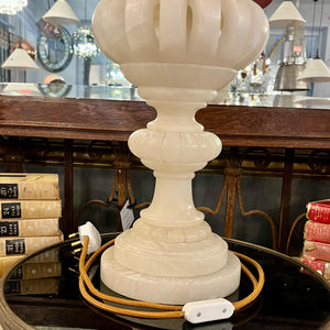 Large Alabaster Table Lamp, c. Early-20th Century