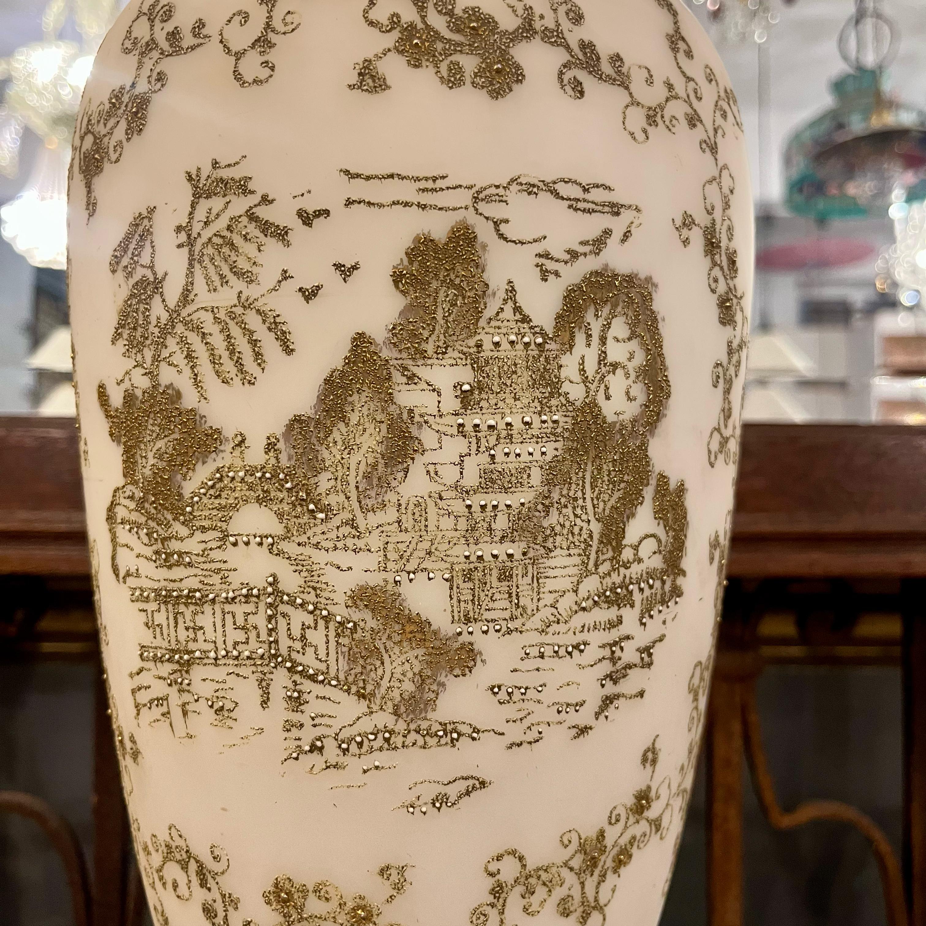 Vintage Gilt Orientalist Table Lamp, c. 1930s