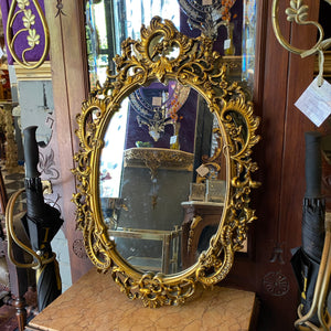 Pretty Antique Gilt Gold French Mirror - SOLD