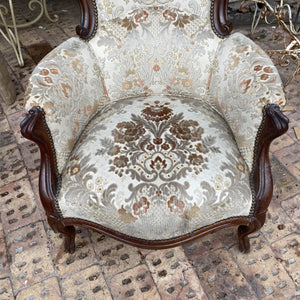 Antique Dark Wood Armchair