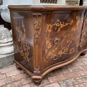 Beautiful Italian Inlay Commode and Pedestals