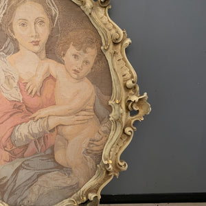 Italian Framed Portrait of Mother and Child