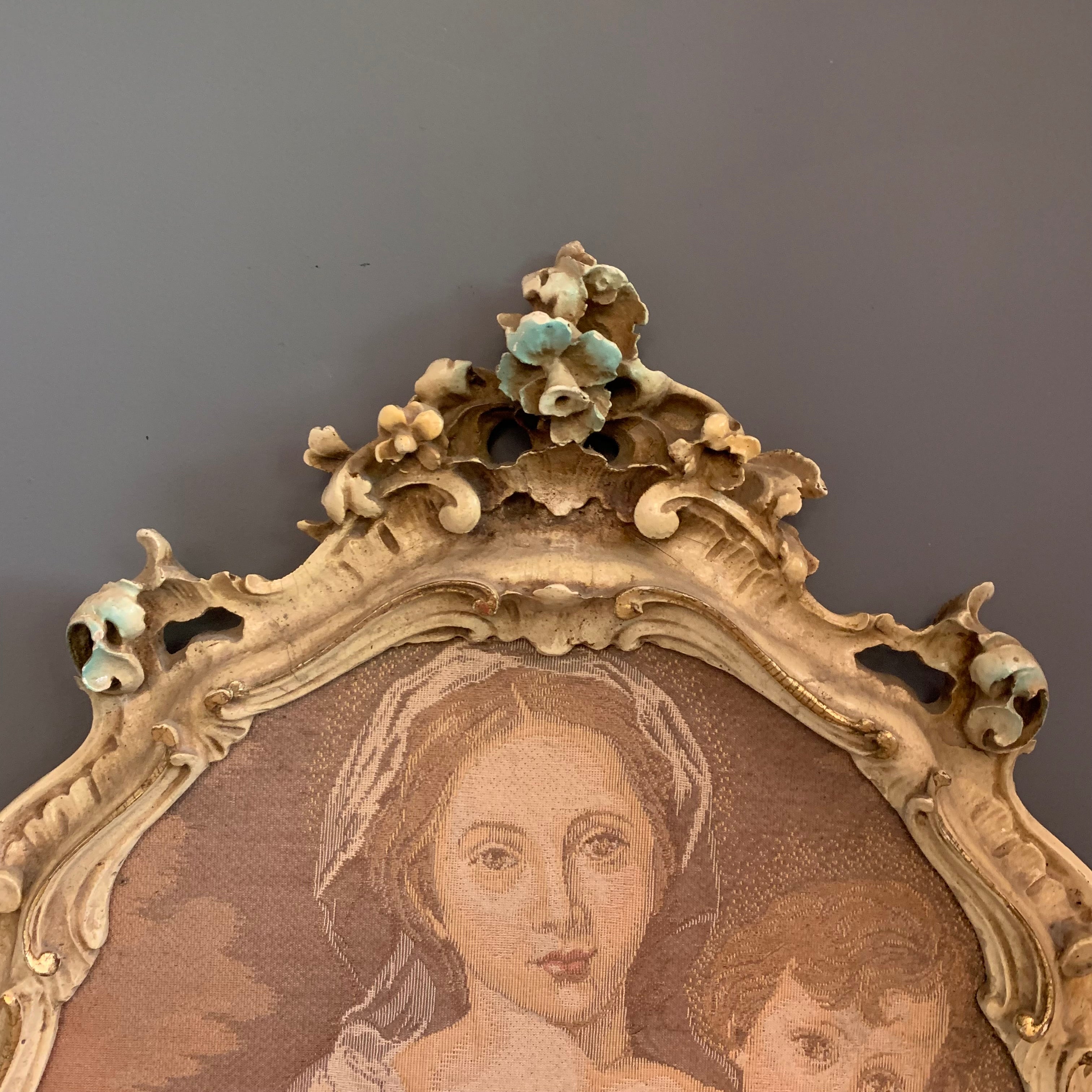 Italian Framed Portrait of Mother and Child