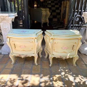 Beautiful Vintage Italian Gilt Bedside Pedestals - SOLD