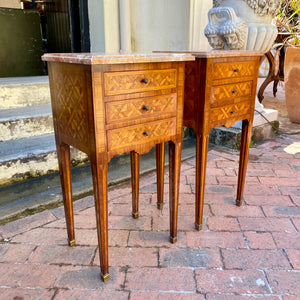 Pair of Antique French Cherry Wood Pedestals
