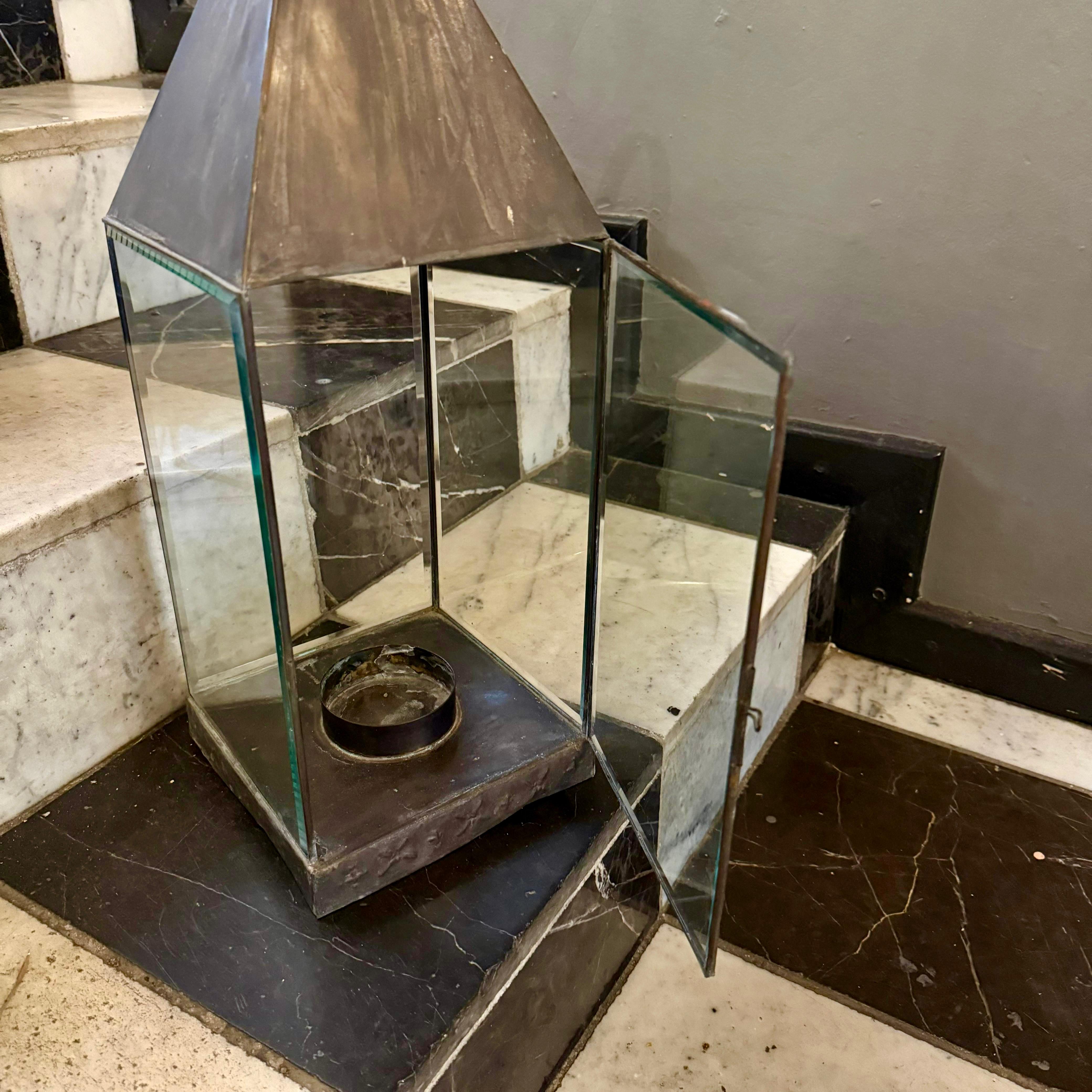 Vintage Patina Table Lantern - SOLD